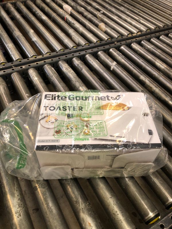 Photo 1 of Elite Gourmet ECT-1027# Cool Touch Toaster, 7 Toast Settings Cancel Functions, Slide Out Crumb Tray, Extra Wide 1.5" Slots for Bagels Waffles Specialty Breads, Puff Pastry, Snacks, White