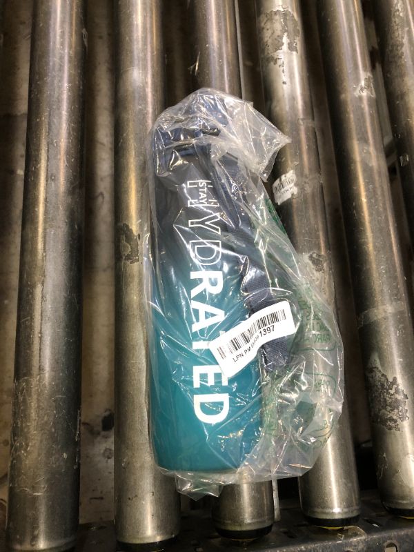 Photo 1 of QLUR Water Bottle with Straw, 32oz Motivational Water Bottles with Time Marker to Drink, Tritan BPA Free, 1L Sports Water Bottle with Carry Strap LeakProof for Women Gym Fitness Outdoor (1 Pack)