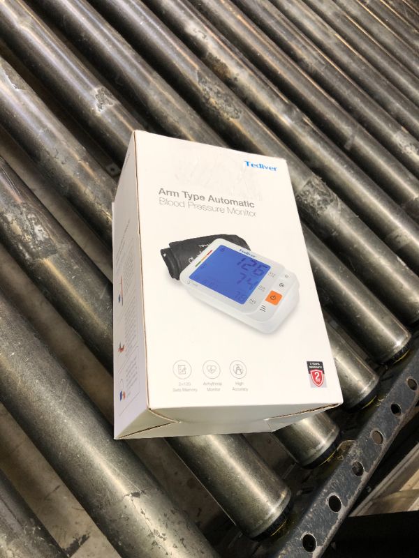 Photo 1 of Tediver Digital Blood Pressure Monitor, Large Cuff 0.7-1.3 Feet, Electric Upper Arm Blood Pressure Machine with Electric Powered Charger and Device Case, Backlight LCD screen, 2 Year Warranty