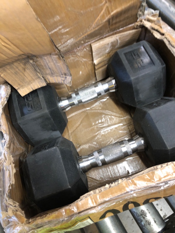 Photo 1 of CAP Barbell 50lb Coated Hex Dumbbells, 25x2,