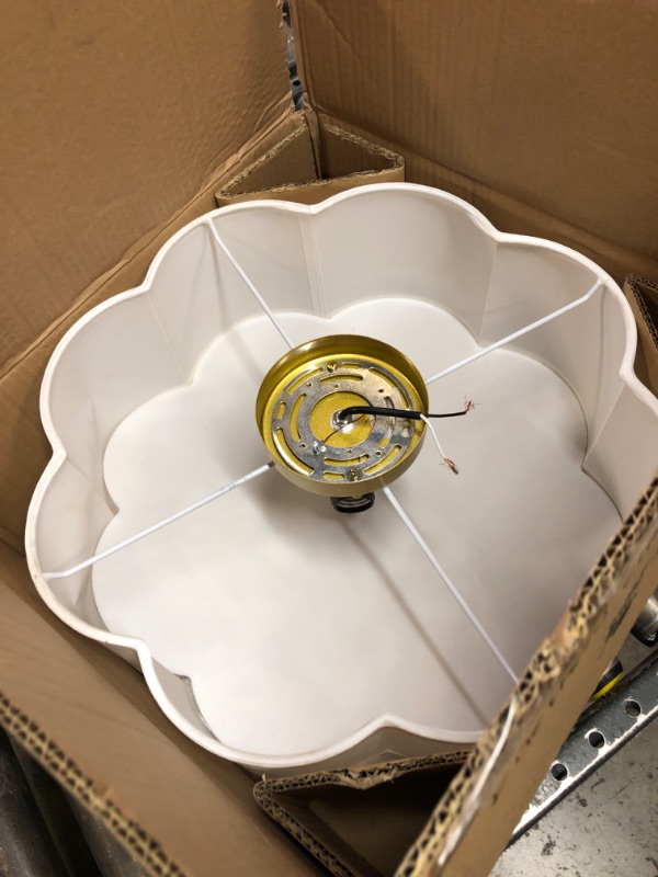 Photo 1 of Widluth Modern Drum Semi Flush Mount Ceiling Light 17.71" Modern 3-Lights Gold Drum Ceiling Lighting Fixture Vintage Linen Ceiling Lamp for Laundry Room, Kitchen, Basement, Bedroom