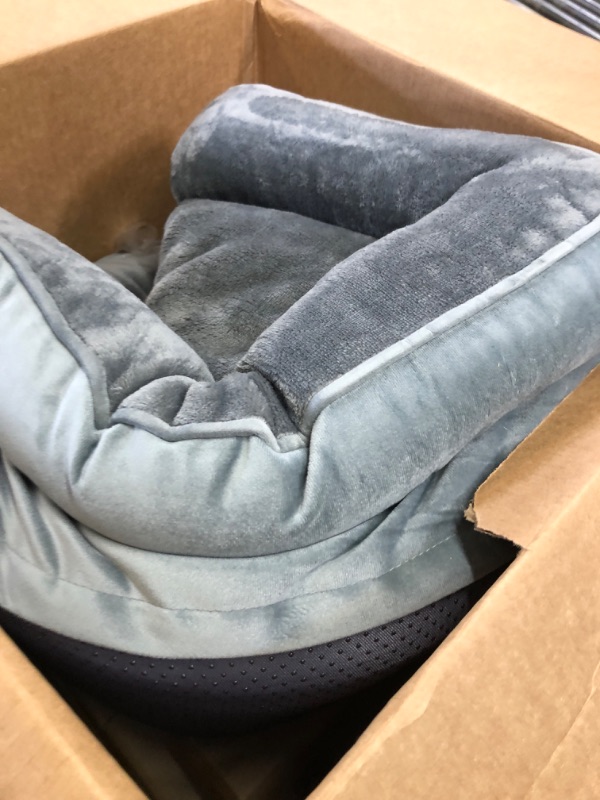 Photo 1 of Bedsure Orthopedic Dog Bed Medium Size Dogs - Washable Medium Dog Cat Bed Waterproof, Comfort Pet Couch Sofa with Washable Removable Cover, Pets Bed with Nonskid Bottom, Grey, 28"