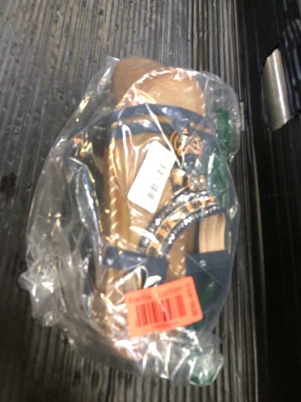 Photo 1 of Aomigoct Sandals Women Flat Shoes: Dressy Summer Bohemian Flats Shoes for Women Sandals Comfortable Ankle Strap Outdoor Walking