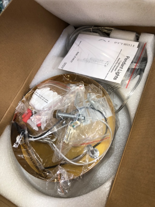 Photo 1 of FDPBY Crystal Kitchen Lights Ceiling Hanging Gold Pendant Lighting 3-Light Adjustable Mini Pendant Lights Pendant Lighting for Kitchen Island Bedroom Living Room Dining Room Modern Pendant Light