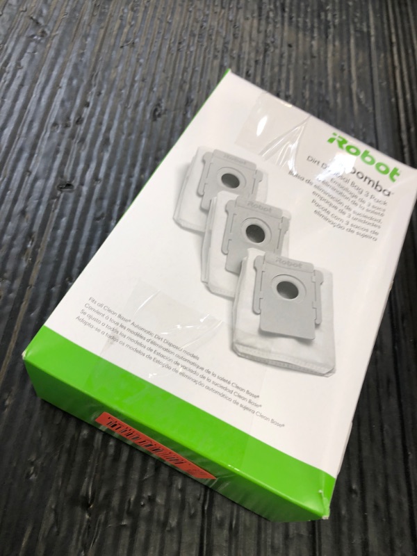 Photo 1 of iRobot Authentic Replacement Parts - 3 Count (Pack of 1) Dirt Disposal Bags Compatible with Roomba Clean Base Models i1+, i3+, i4+, i5+, i7+, i8+, Combo j8+, j9+