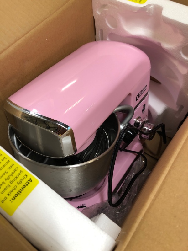Photo 1 of Facelle Stand Mixer, Electric Kitchen Mixer, 660W 6 Speed Tilt-Head stand mixer with Pulse Button, Attachments include 6.5 QT Bowl, Dishwasher Safe Beater, Dough Hook, Whisk & Splash Guard - Purple
