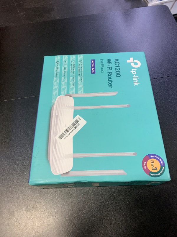 Photo 1 of TP-Link AC1200 WiFi Router (Archer A54) - Dual Band Wireless Internet Router, 4 x 10/100 Mbps Fast Ethernet Ports, EasyMesh Compatible, Support Guest WiFi, Access Point Mode, IPv6 & Parental Controls