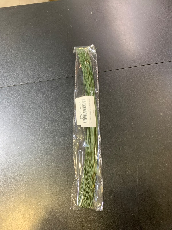 Photo 1 of 100 PCS FIVEIZERO 26 Gauge Green Floral Wire Stems for Artificial Flower Making,Florist Wire,Flower Wires for Crafts,Alambre para Flores for Wreaths, Flower Arrangements and DIY Projects