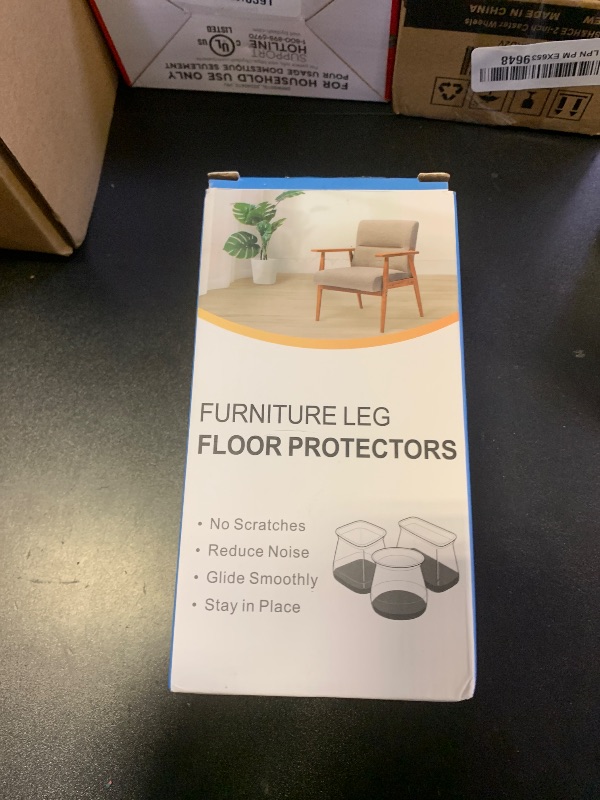 Photo 1 of 32 Pcs Square Chair Leg Floor Protectors - Silicone & Felt Furniture Pads for Hardwood Floors, Scratch-Resistant Noise-Reducing Chair Leg Caps, Fits Square Legs (3/4'' to 1'')