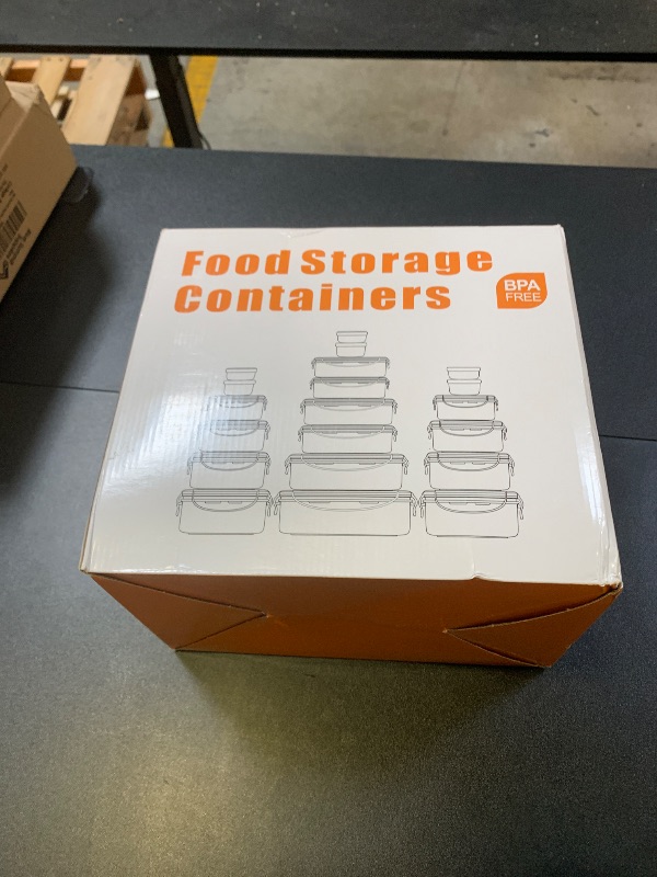 Photo 1 of 40 PCS Food Storage Containers with Lids Airtight (20 Containers & 20 Lids), Plastic Storage Meal Prep Container-Stackable 100% Leakproof & Microwave Organization and Storage Sets, Lunch Containers