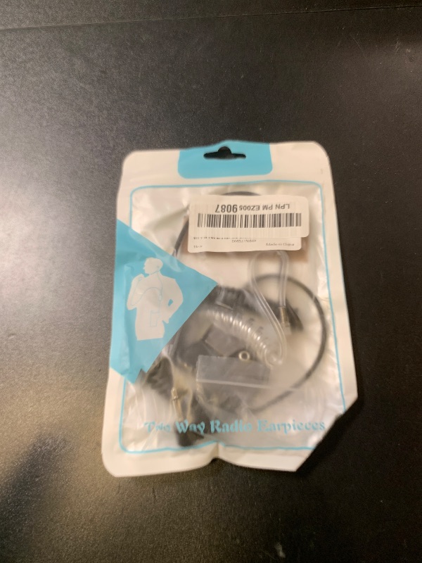 Photo 1 of Yolipar 3.5mm Surveillance Single-Wire Listen Only Earpiece Walkie Talkie with Covert Tansparent Acoustic Tube Headset Police Law Enforcement for Speaker Mics