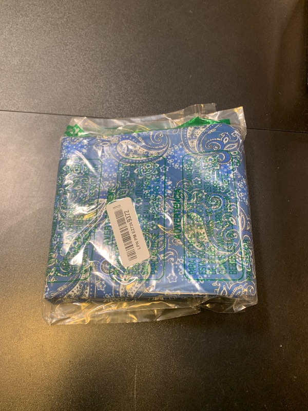 Photo 1 of GUSTARIA Empty Mahjong Tile Bag, Suitable for 1.2 "(30mm) standard size 166 American mahjong tiles, Thickened Blue Printed Bag(Case Only)