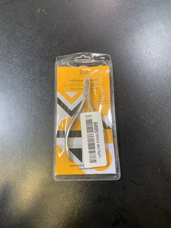 Photo 1 of Rui Smiths Professional Cuticle Nippers | Precision Surgical-Grade Stainless Steel Cuticle Trimmer, French Handle, Single Spring, 5mm Jaw (Half Jaw)