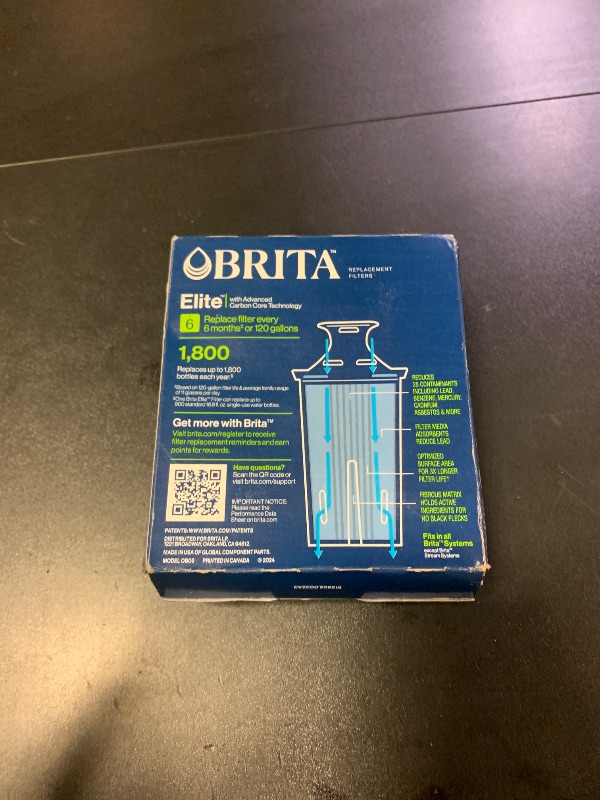 Photo 1 of Brita Elite Water Filter Replacements for Pitchers and Dispensers, NSF Certified to Remove 99% of Lead, 2 Count