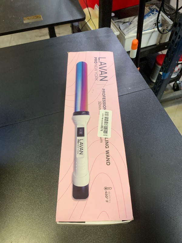 Photo 1 of Curling Wand Ceramic Titanium with Glove | Titanium Curling Wand | Professional Hot Tool Curling Iron | Best Hair Curler Wand for Frizz Free Flawless Waves (0.75-1.25 Inch 19/32mm Rainbow)