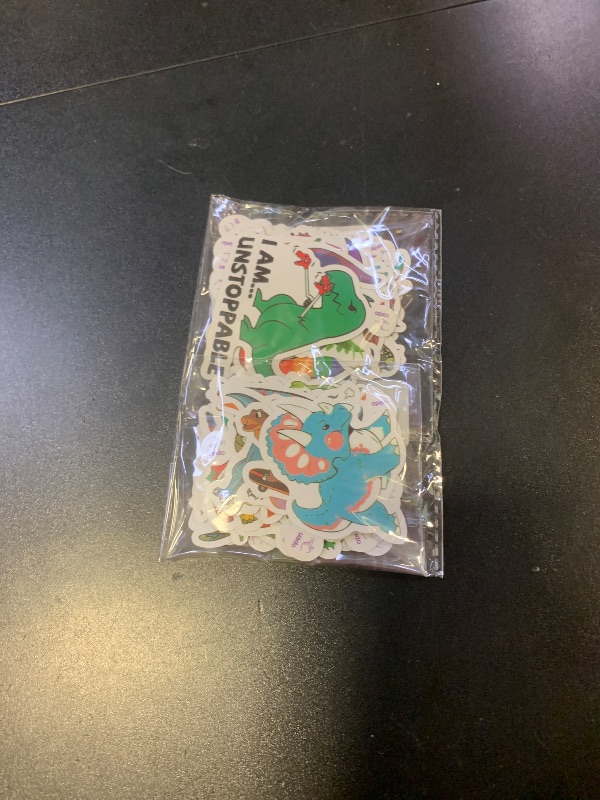 Photo 1 of 100PCS Dinosaur Stickers, Cute Waterproof Cartoon Stickers for Kids, Teaching Rewards, Dino Party Favourites, Stocking Stuffers for Kids Boys Girls Toddlers Teens