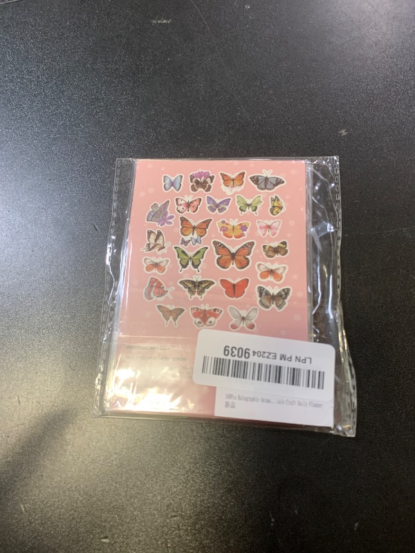 Photo 1 of 100Pcs Holographic Animal Stickers Nature Decorative Adhesive Watercolor Scrapbooking Supplies Journaling for Adults Card Making Scrapbook Materials Craft Daily Planner