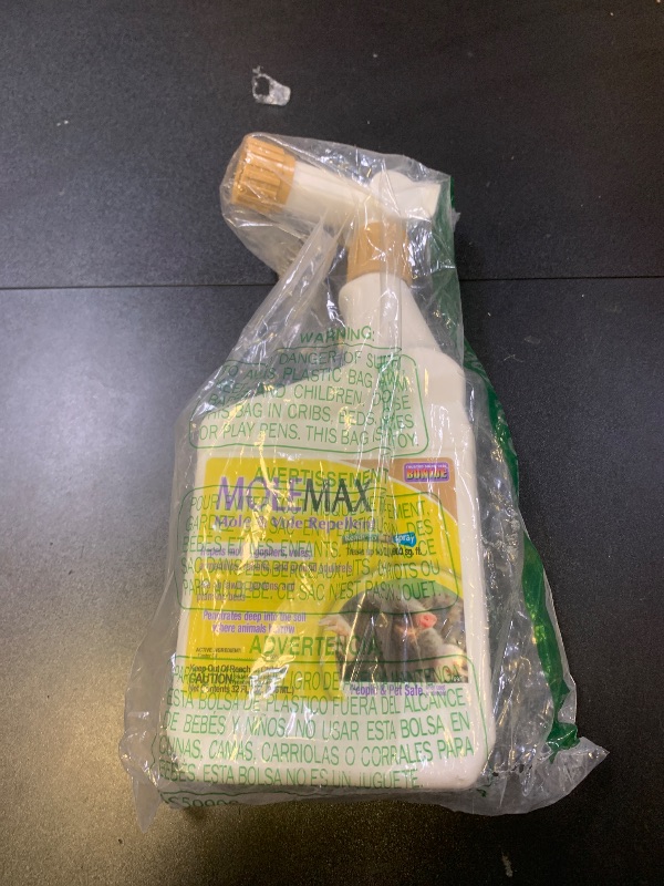 Photo 1 of Bonide MOLEMAX Mole & Vole Repellent, 32 oz Ready-to-Spray Animal Repellent for Gardens, People and Pet Safe