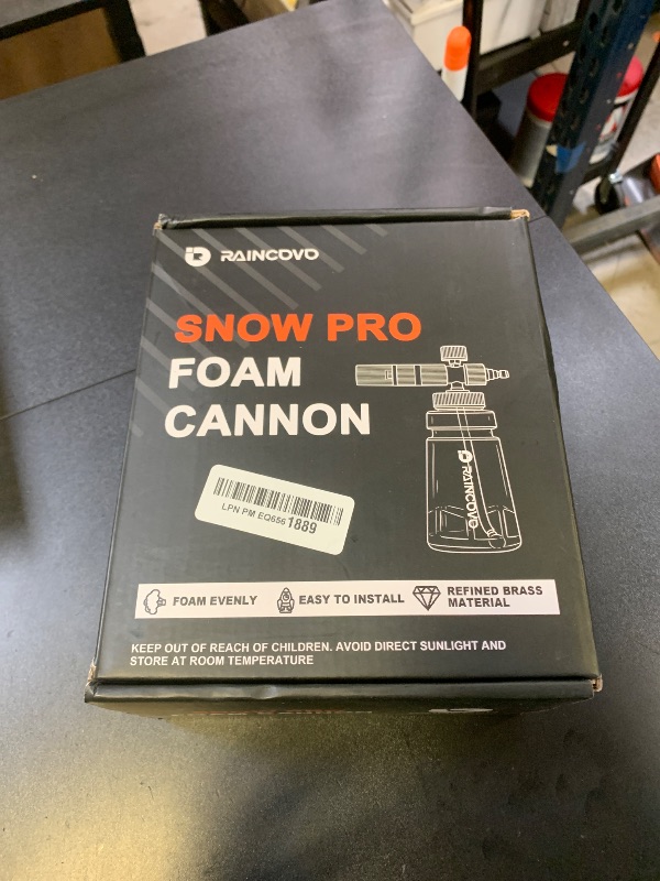 Photo 1 of Raincovo Foam Cannon Wide Mouth for Pressure Washer, Thick Snow Foam Lance for Car Wash, Adjustable Soap Cannon with 1/4 Inch Quick Connector, Additional 1.1mm Orifice Nozzle