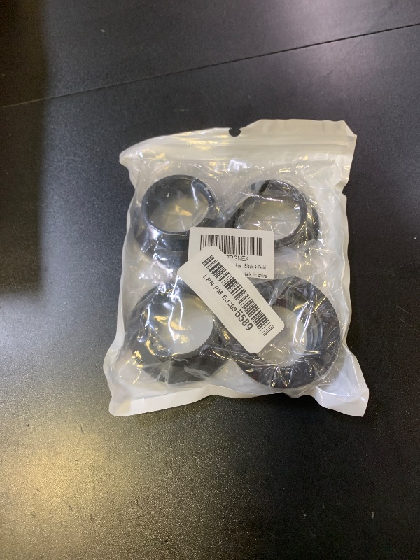 Photo 1 of JNXQWE E26 E27 Light Socket Shade Ring,Plastic Lamp Shade Collar Rings,Light Fixture Parts of Retainer Rings,Lock E26 E27 Socket with Thread Diameter 1-1/2 Inches (Black,4-Pack)