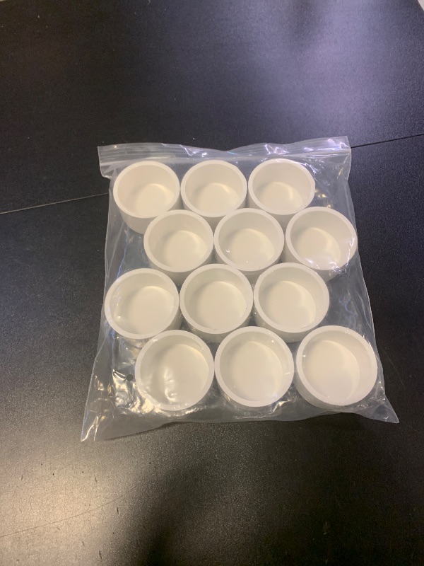 Photo 1 of SCH40 PVC Cap 2 Inch - Fit Standard 2" SCH40 PVC Pipes (OD Approx. 2.375"), Zernmiarder Furniture Grade Pipe Caps, White Pipe Cover Fittings for Plumbing, DIY, Garden & Furniture - 12 Pcs