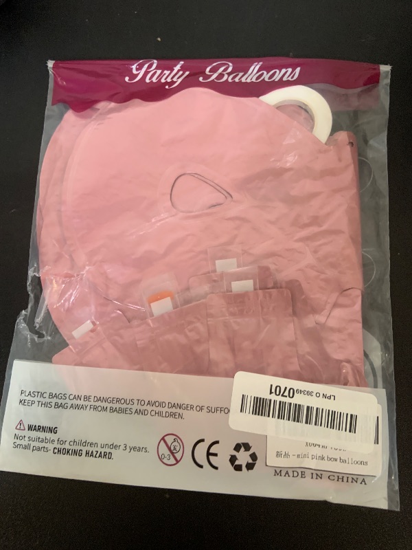Photo 1 of 10pcs 10 Inch Mini Pastel Pink Bow Foil Balloon Small Bow Knot Balloons Pink Themed Party Decor Baby Shower Wedding Bachelorette Little Miss Threenager Birthday Party Decorations for Girls