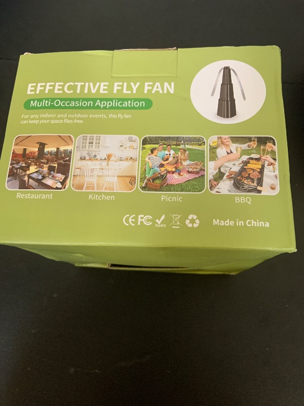 Photo 1 of Fly Fans for Tables, Fly Fan Outdoor Indoor Keep Flies Away, Table Top Spinner with Holographic Blades, Flies Deterrent for Picnic, Restaurant, Party, Home, BBQ (4 Pack)