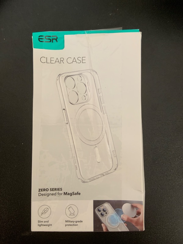 Photo 1 of ESR for iPhone 14 Pro Max Case, Compatible with MagSafe, Military-Grade Protection, Resists Yellowing and Scratches, Magnetic Phone Case for iPhone 14 Pro Max, Zero Series, Clear