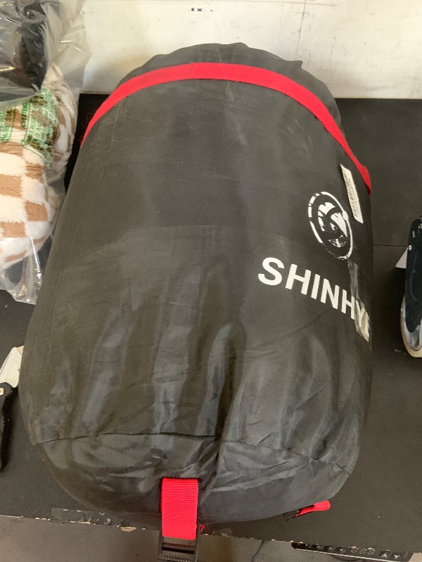 Photo 1 of ShinHye Double Sleeping Bag for Adults with 2 Pillows, Camping Sleeping Bags Flannel Cotton 2 Person Sleeping Bags XXL Queen Size Sleeping Bag for Cold Weather (Black1, 92"×62")