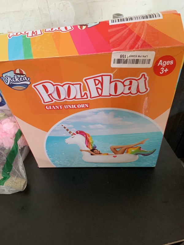 Photo 1 of VICKEA Inflatable Pool Floats for Adults and Kids, Water Unicorn Pool Float for Swimming Pool Fun