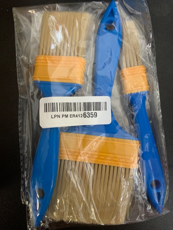 Photo 1 of DTDNZKN 3 Pack Paint Brushes - Ideal for Priming, Painting, Varnishing, Wood, Walls, and More