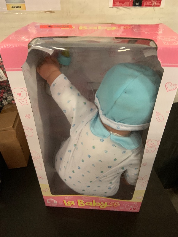 Photo 1 of Caucasian 20-inch Large Soft Body Baby Doll | JC Toys - La Baby | Washable |Removable Blue Outfit w/ Hat and Pacifier| For Children 2 Years +