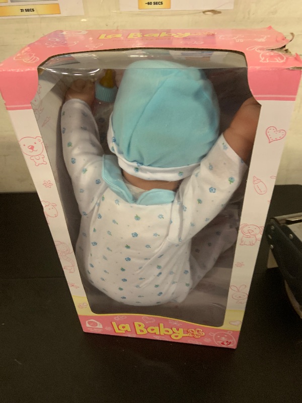 Photo 1 of Caucasian 20-inch Large Soft Body Baby Doll | JC Toys - La Baby | Washable |Removable Blue Outfit w/ Hat and Pacifier| For Children 2 Years +