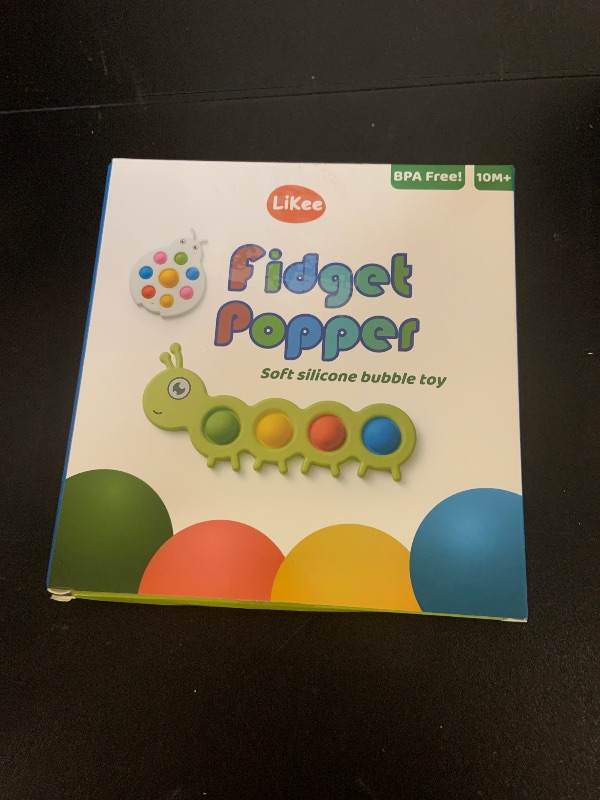 Photo 1 of LiKee Fidget Popper Sensory Baby Toys for 10+ Months, Push and Popping Busy Board, Montessori Toys for 1+ Years Old, Airplane Car Travel Toy for Toddlers 1-3 Stress Relief (2 Pieces)