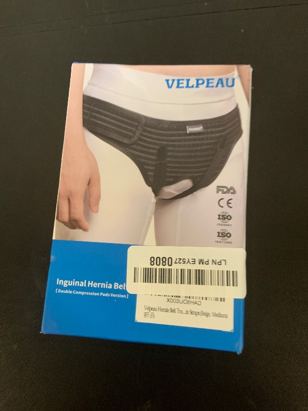 Photo 1 of VELPEAU Hernia Belt for Men & Women - Bilateral/Double Inguinal, Groin Hernia Support Truss Underwear Briefs, Pain Relief Recovery Adjustable Strap with 2 Removable Medical Compression Pads (Khaki, M)