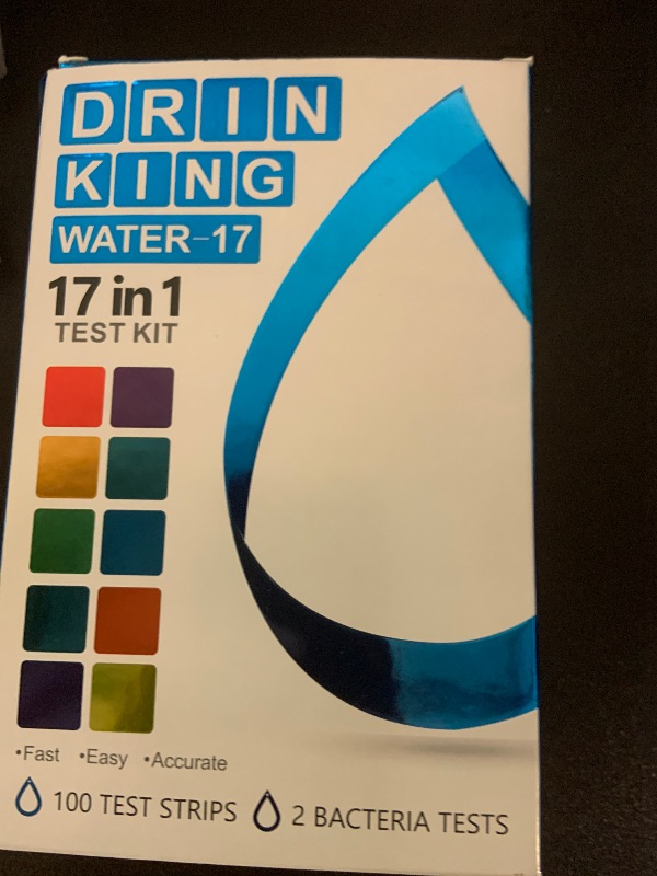 Photo 1 of AAwipes Drinking Water Test Strips 17-in-1 100 Strips + 2 Bacteria Tester Kits, Lab-Validated Complete Water Testing for Home, Well, Tap Water, City Water, Flood Water Testing Strips (K03-100)