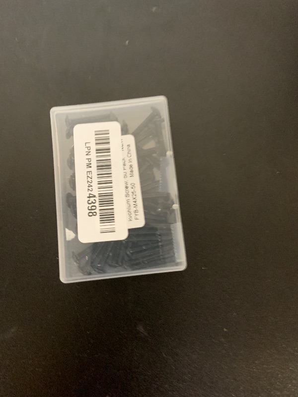 Photo 1 of M4-0.7 x 25mm 50 PCS Flanged Button Head Socket Cap Bolts Screws, Stainless Steel 304, Allen Socket Drive, Screwdriver Bit Included, Black Finish, Fully Machine Thread