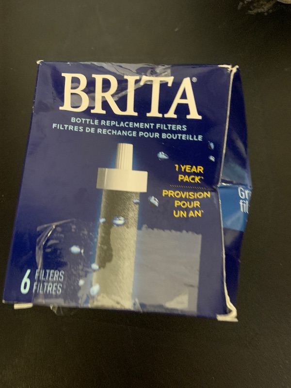 Photo 1 of Brita Water Filter Replacements for Water Bottles, Lasts 2 Months, Reduces Chlorine Taste and Odor, 6 Count