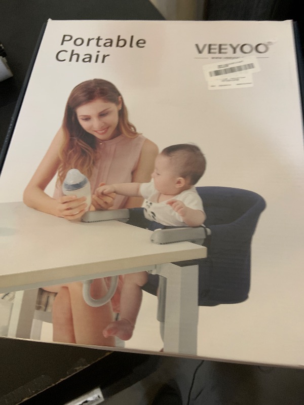 Photo 1 of Hook On Chair, VEEYOO Clip On High Chair Folding Fast Table Chair with Storage Bag, Portable Baby Feeding Seat Attach to Table for Home and Travel