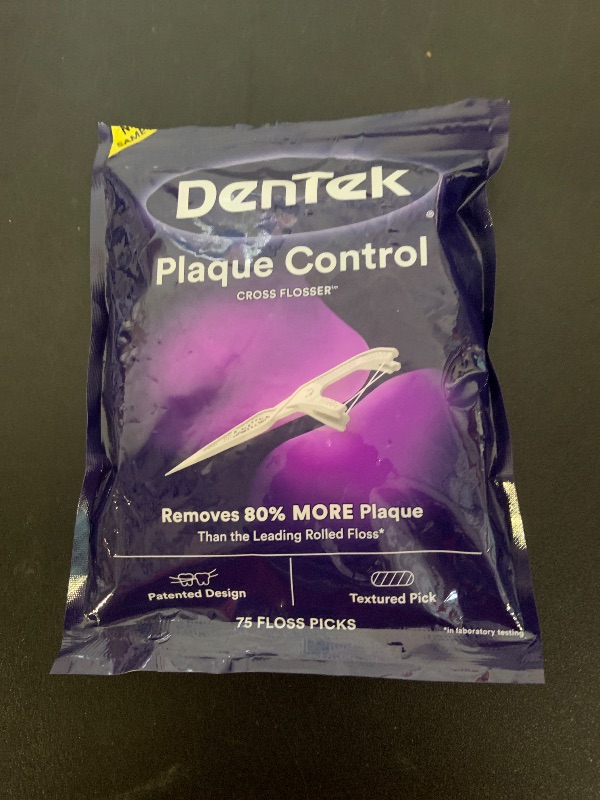 Photo 1 of DenTek Cross Flosser Plaque Control Floss Picks, X-Shaped Floss, 75 count