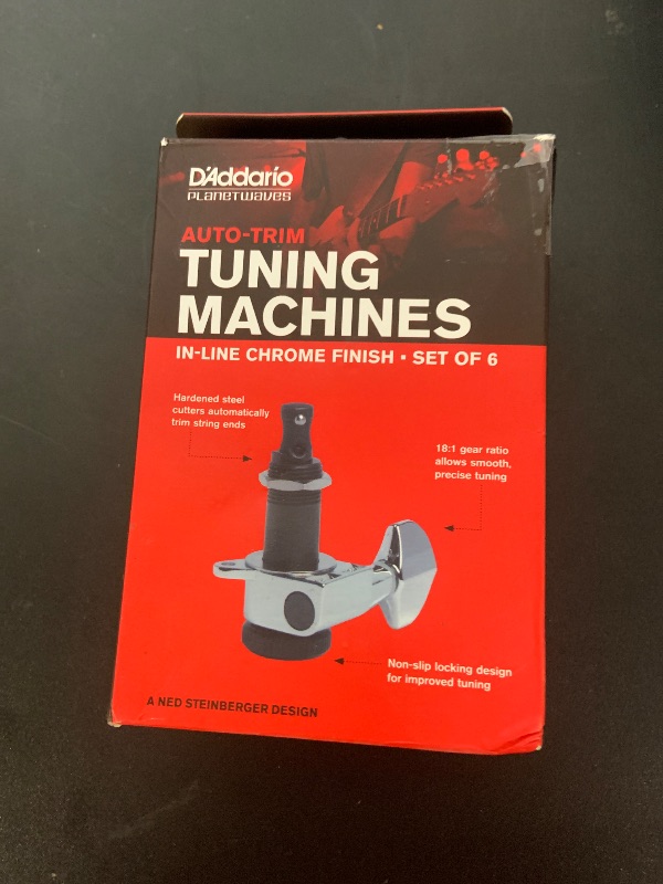 Photo 1 of D'Addario Accessories Auto-Trim Tuning Machines - Locking Tuners for Guitars - 6 In Line Setup, Chrome