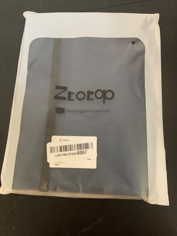 Photo 1 of ZtotopCases for New iPad 9th/8th/7th Generation Case, Premium PU Leather Folding Stand Cover for iPad 10.2" 2021/2020/2019, Navy Blue