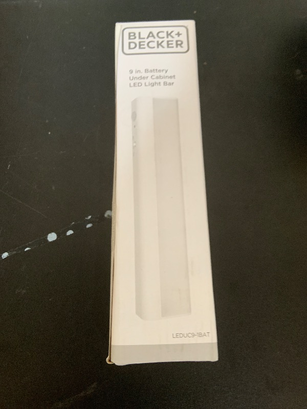 Photo 1 of BLACK+DECKER PureOptics LED Battery Operated Under Cabinet Lighting, Motion Sensor On/Off, Warm White LED, Stick-On Install for Kitchen & Closets – 1 Bar
