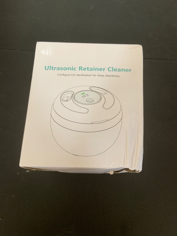 Photo 1 of Dental Ultrasonic Retainer Cleaner Machine: 45kHz Dental Cleaning Pod for Denture, Mouth Guard, Night Guard, Aligner, Braces, Toothbrush Head & Jewelry, UV Cleaner with Digital Timer & 4 Modes, Black