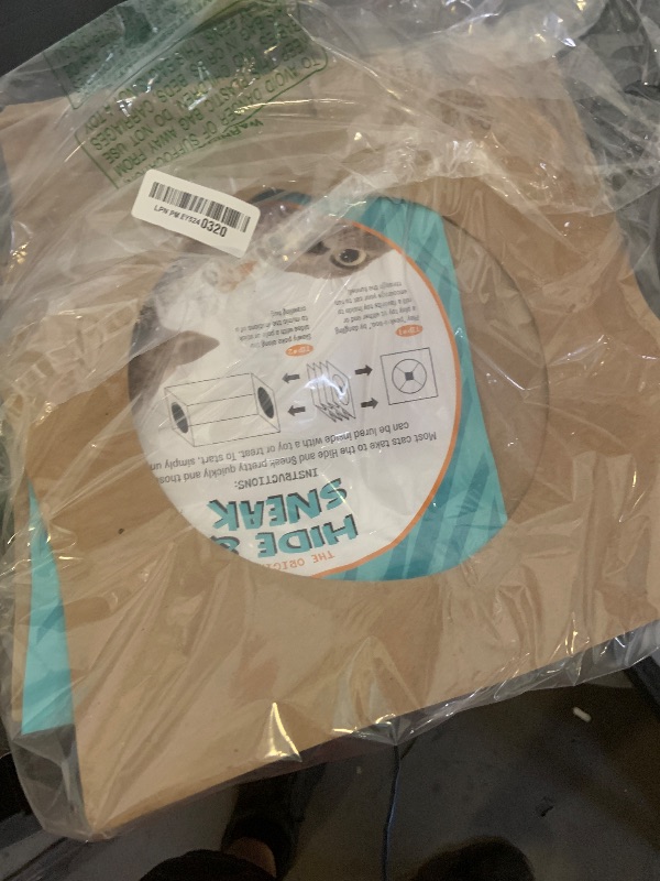Photo 1 of Dezi & Roo Hide and Sneak Collapsible Paper Cat Tunnel - Made in USA - Designed by a Feline Vet - Interactive Cat Toy - Cat Enrichment Toy - Hideaway
