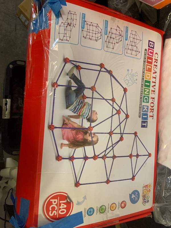 Photo 1 of Fort Building Kit for Kids,STEM Construction Toys, Christmas & Birthday Gift for 4 5 6 7 8 9 10 11 12 Years Old Boys and Girls,Ultimate Creative Set for Indoor & Outdoors Activity,140 Pcs,Original