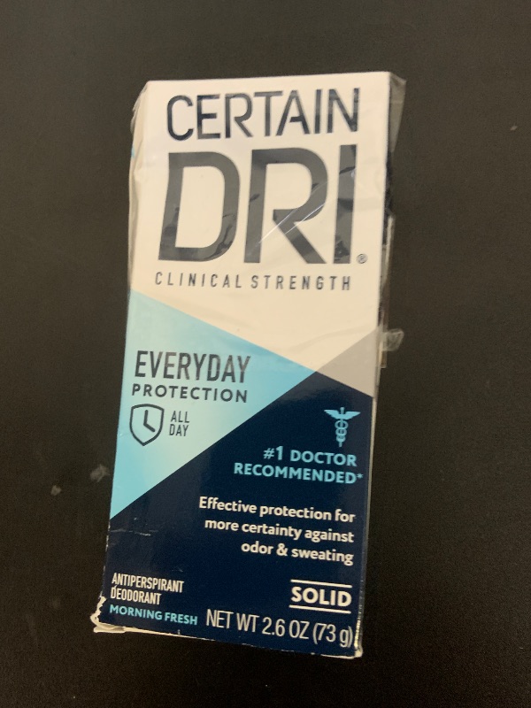 Photo 1 of Certain Dri Everyday-Strength Clinical Solid Antiperspirant - 72 Hr Sweat & Odor Protection for Men & Women - Hyperhidrosis Treatment - Fresh Scent - #1 Doctor-Recommended - 2.6 oz