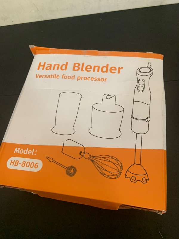 Photo 1 of Immersion Blender Handheld 5 in 1-1100W Scratch Resistant Blender Stick, 12 Speed and Turbo Boost Hand Blender with Chopper Beaker Whisk and Milk Frother for Milkshake Puree Smoothie Food