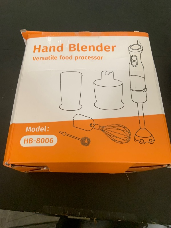 Photo 1 of Immersion Blender Handheld 5 in 1-1100W Scratch Resistant Blender Stick, 12 Speed and Turbo Boost Hand Blender with Chopper Beaker Whisk and Milk Frother for Milkshake Puree Smoothie Food