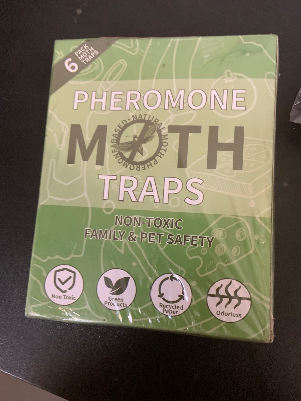 Photo 1 of UltraPestcide Moth Traps for Clothes, 6 Pack - Clothing Moth Traps with Pheromones Attractant, Moth Sticky Trap for Closets & Carpet & Wardrobes, Indoor Clothes Moth Killer
